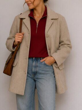 Cream Women's Coat Herman Kay 6